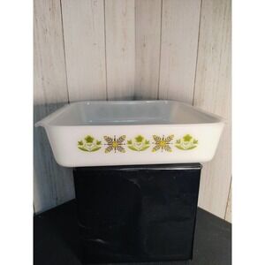 Fire King by Anchor Hocking Meadow Green vintage casserole milk glass #435